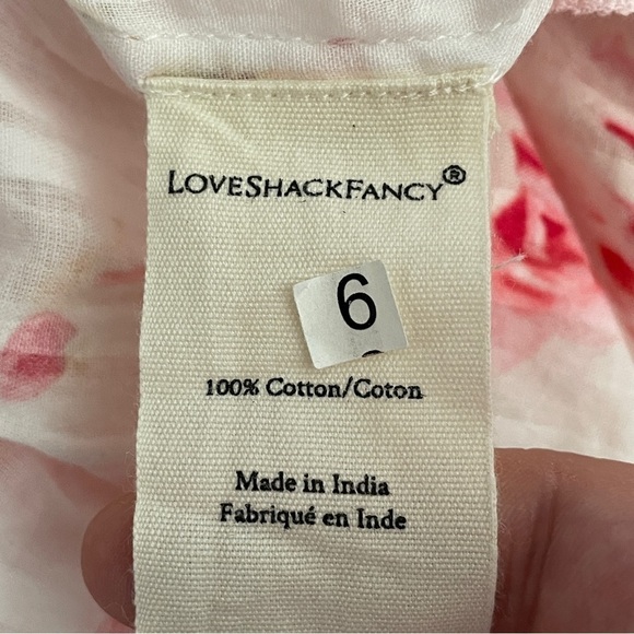 LoveShackFancy Elania lace trimmed ruffled crop top NWT XL - Picture 8 of 8